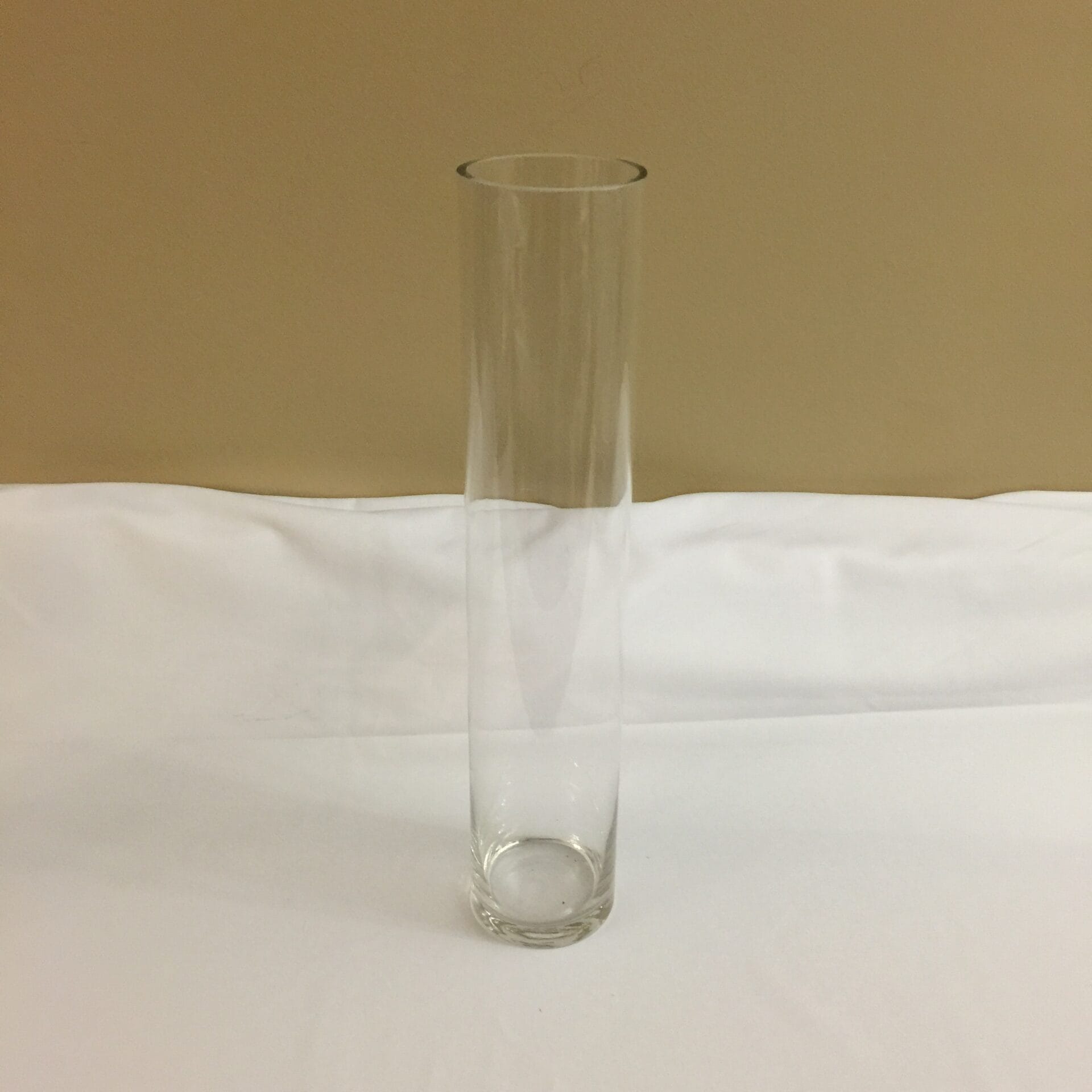 Laurie Super Tall Clear Glass Cylinder Vase 20" Rental VintageBash