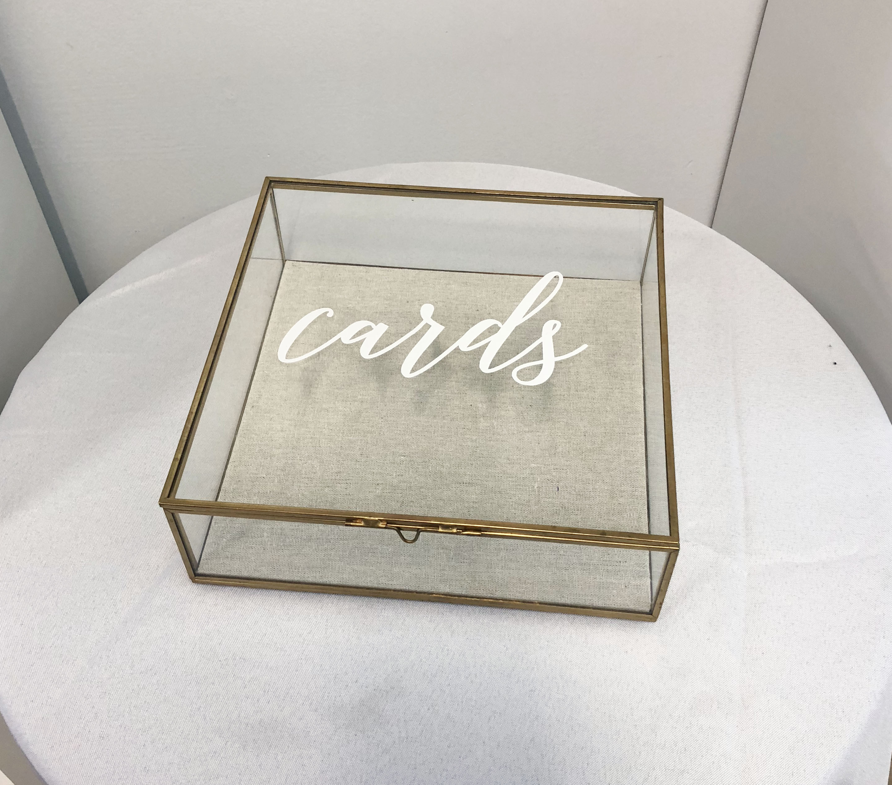 Amore Gold Glass Box Terrarium Rental VintageBash
