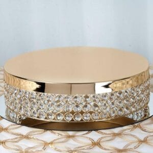 Helen Gold Beaded Cake Stand