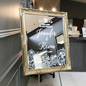 Welcome Sign Gold Mirror
