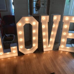 Huge LOVE Marquee Letters
