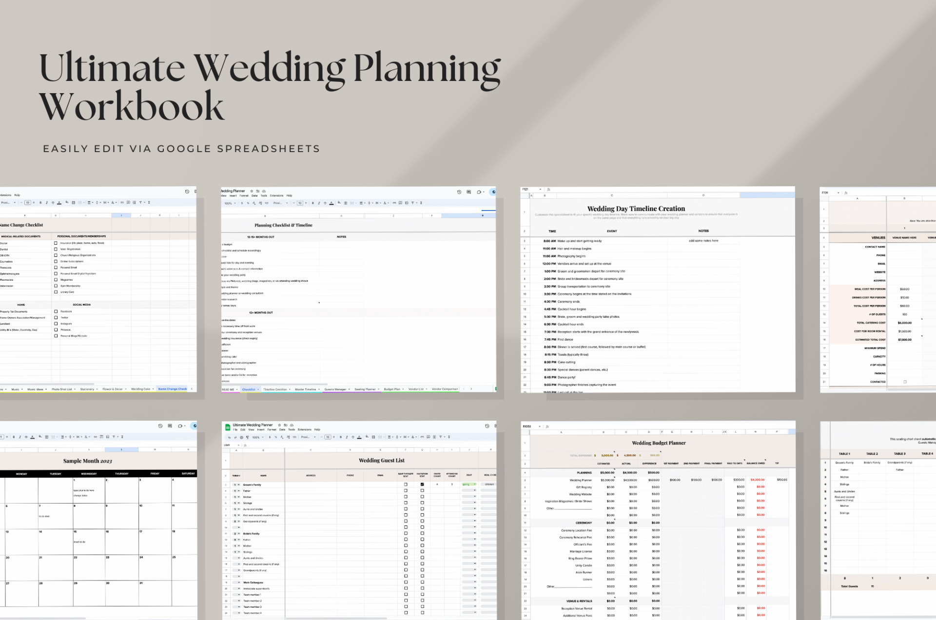 Ultimate Wedding Planning Workbook 10+ Best Wedding Planning Checklists and Templates