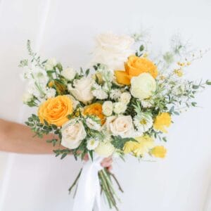 Yellow White Wedding Bouquet