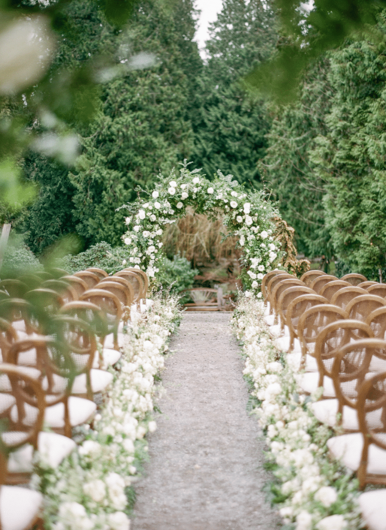 Ethereal and Romantic: Green & White Garden Wedding Palette